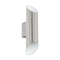 Applique murale Viegas nickel mat et blanc brillant GU10-LED incl. 2 x 3.3W 3000K - EGLO
