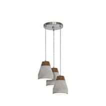 Suspension Tarega ciment gris E27 3x 60W - EGLO