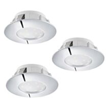 Encastrable Pineda Ø78mm plastique nickel led 6Wx3 - EGLO