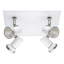 Spot salle de bain triple Tamara 24 x 12 cm GU10 3W acier blanc - EGLO