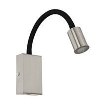 Applique murale Tazzoli acier satin nickel et noir LED incl. 3.5W 3000k- EGLO