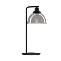 Lampe de table Belester H 50 cm acier noir/verre soufflé E27 - EGLO