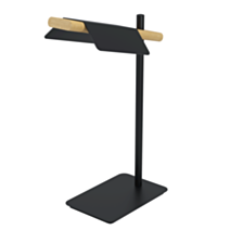 Lampadaire Beleser H150 cm acier noir/verre soufflé E27 - EGLO