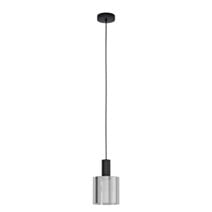 Suspension Gorosiba en verre vaporisé noir transparent ø150 mm E27 1 x 40W - EGLO