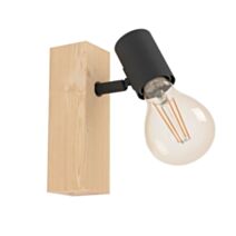 Lampe de table Townshend 3 bois/noir 1 lumière - EGLO