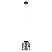 Suspension Floresta  Ø19,5 x H110 cm E27 acier noir /verre gris fumé - EGLO