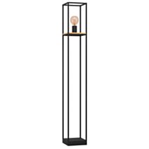 Lampadaire Libertard acier/bois 40W E27 noir et bois - EGLO