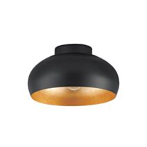 Plafonnier Mogano2 Ø28 cm E27 40W acier noir/or - EGLO