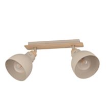 Spot double Arrecife 53 x 23,5 cm E27 28W acier beige - EGLO