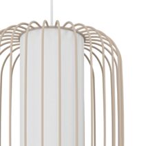 Suspension Terrarosa Ø24 cm E27 40W acier beige - EGLO