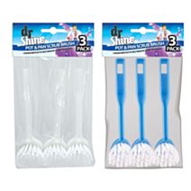 Lot de 3 brosses à vaisselle 20cm 2 couleurs assorties - UNCLE BILLS