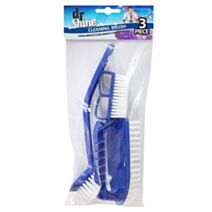 Lot de 3 brosses de nettoyage assorties bleu - UNCLE BILLS