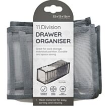 Organisateur de tiroir 11 compartiments 32x12x12cm gris - UNCLE BILLS