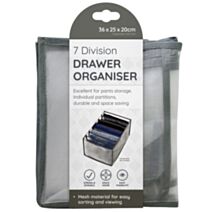 Organisateur de tiroir 7 compartiments 36x25x20cm gris - UNCLE BILLS