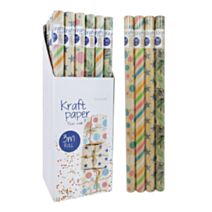 Rouleau de papier kraft imprimé 70 cm x 3 m - UBL