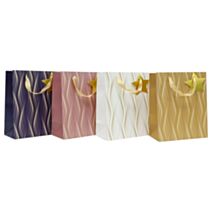 Sac cadeau tourbillon 18x23x10cm 4 couleurs assorties - UNCLE BILLS