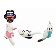Jouet oiseau en peluche 14cm 3 modèles assortis - UNCLE BILLS