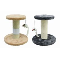 Griffoir pour chat avec souris jouet 20x20cm 2 couleurs assorties - UNCLE BILLS