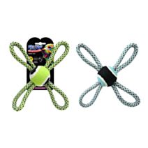 Jouet à tirer chien corde à boucle 20cm 2 coloris assortis - UNCLE BILLS