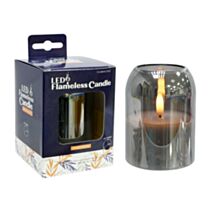 Bougie led dans support en verre 7.5 x 10 cm - UBL
