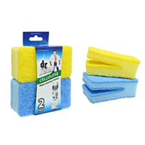 Lot de 2 éponges cellulose 3 en 1 jaune/bleu - UNCLE BILLS