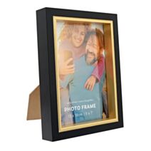Cadre photo noir mat bord doré 13x18cm - UNCLE BILLS