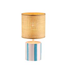 Lampe de table Halo Ø15 x H27 cm céramique blanc rayé