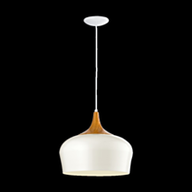 Suspension Obregon crème, chêne ø 350 mm E27 1 x 60W - EGLO