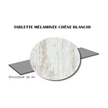 Tablette mélaminée Chêne Blanchi 18mm 120x40cm