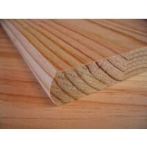 Tablette pin rustique bord arrondi 18mm 120x30cm
