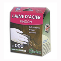 laine d'acier patin aiguilleté n000 x3