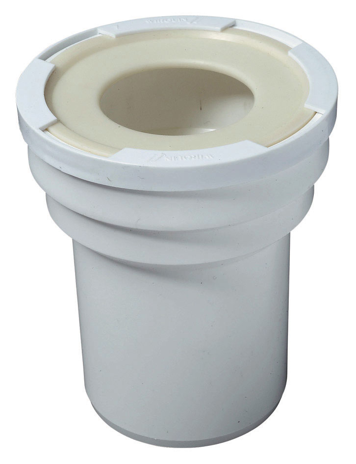Sortie de cuvette WC droite Ø100 mm à coller - WIRQUIN
