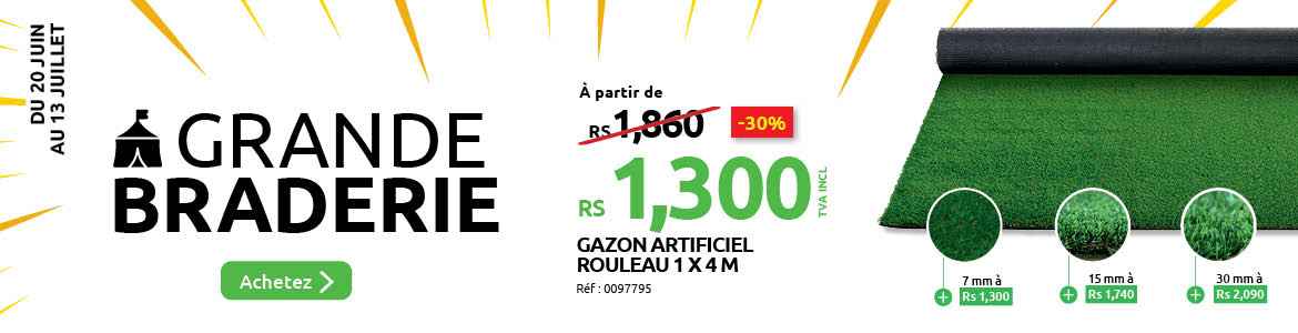 promotions sur les gazons artificiels pour la grande braderie