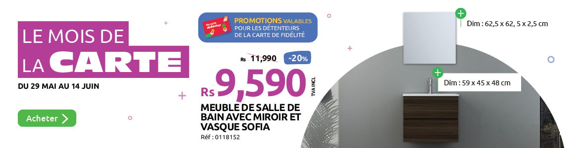meuble de salle de bain sofia effet bois en promotion pour les detenteurs de la carte de fidelite uniquement
