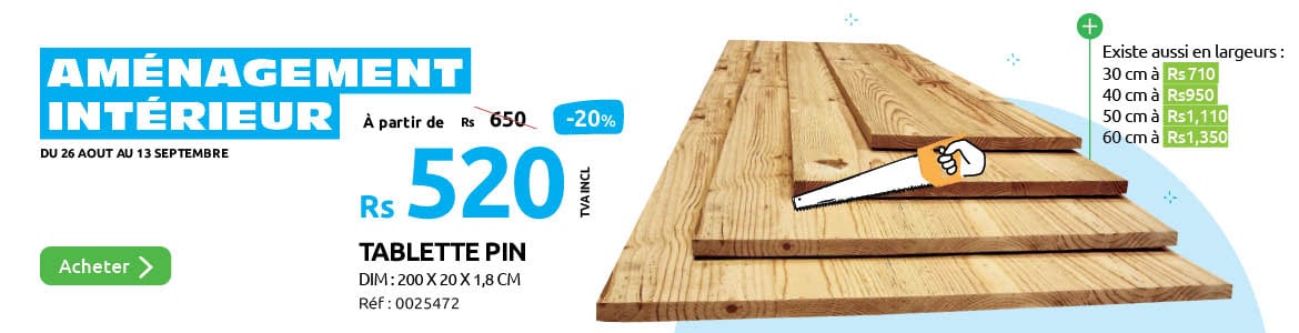 promotion amenagement interieur la tablette pin est en promotion a moins ving pourcent