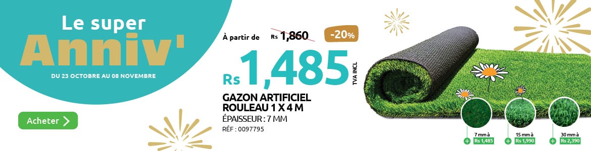 gazon artificiel en promotion moins vingt pourcent de remise sur l ensemble des modeles