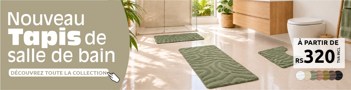 Decouvrez notre nouvelle collection de tapis de salle de bain motif zebre disponible en differents coloris et tailles